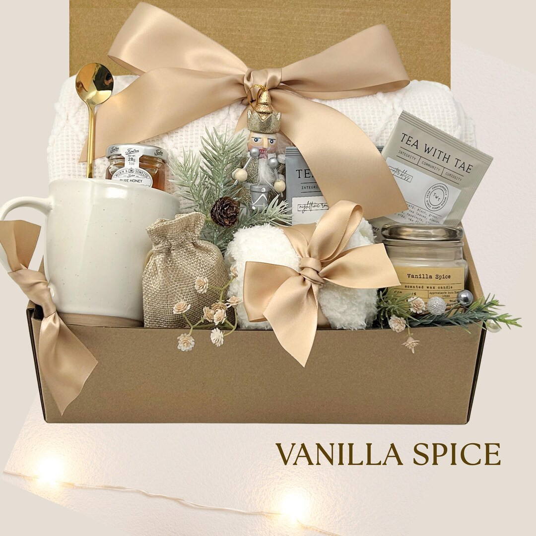 Seasonal Thank You Gift Box, Self Care Gift Basket, Holiday Box With Blanket, Cozy Care Package G... | Etsy (US)