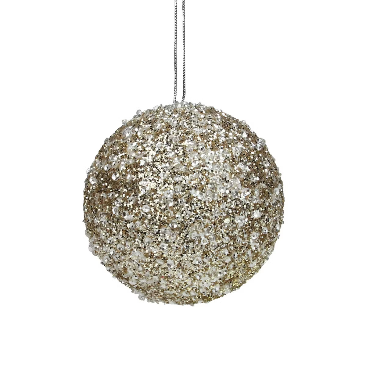 Northlight 5" Gold and Silver Sequin Ball Christmas Ornament | Target