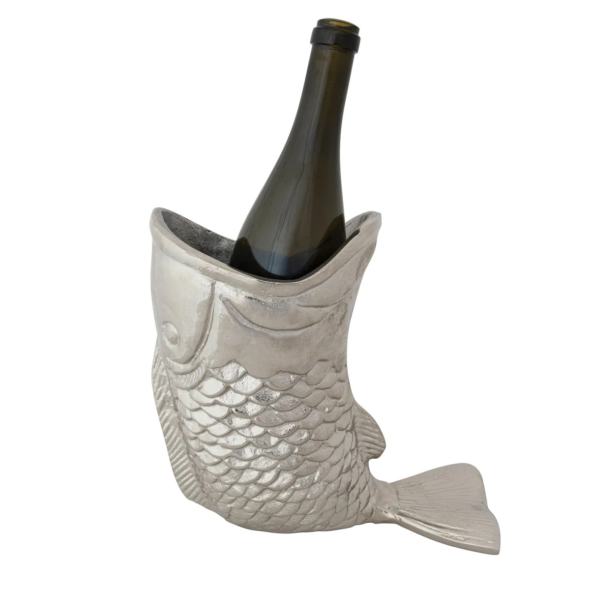 Cast Aluminum Fish-Shaped Bottle Holder | Wayfair North America