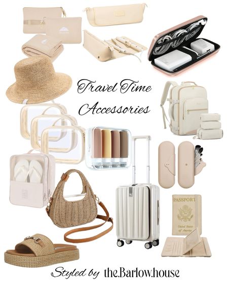 Travel Accessories 

Neutral travel style 
Travel in style 
Summer vacation 
Luggage 
Beach vacay 
European vacation 
Vacation essentials 

#LTKShoeCrush #LTKTravel #LTKItBag