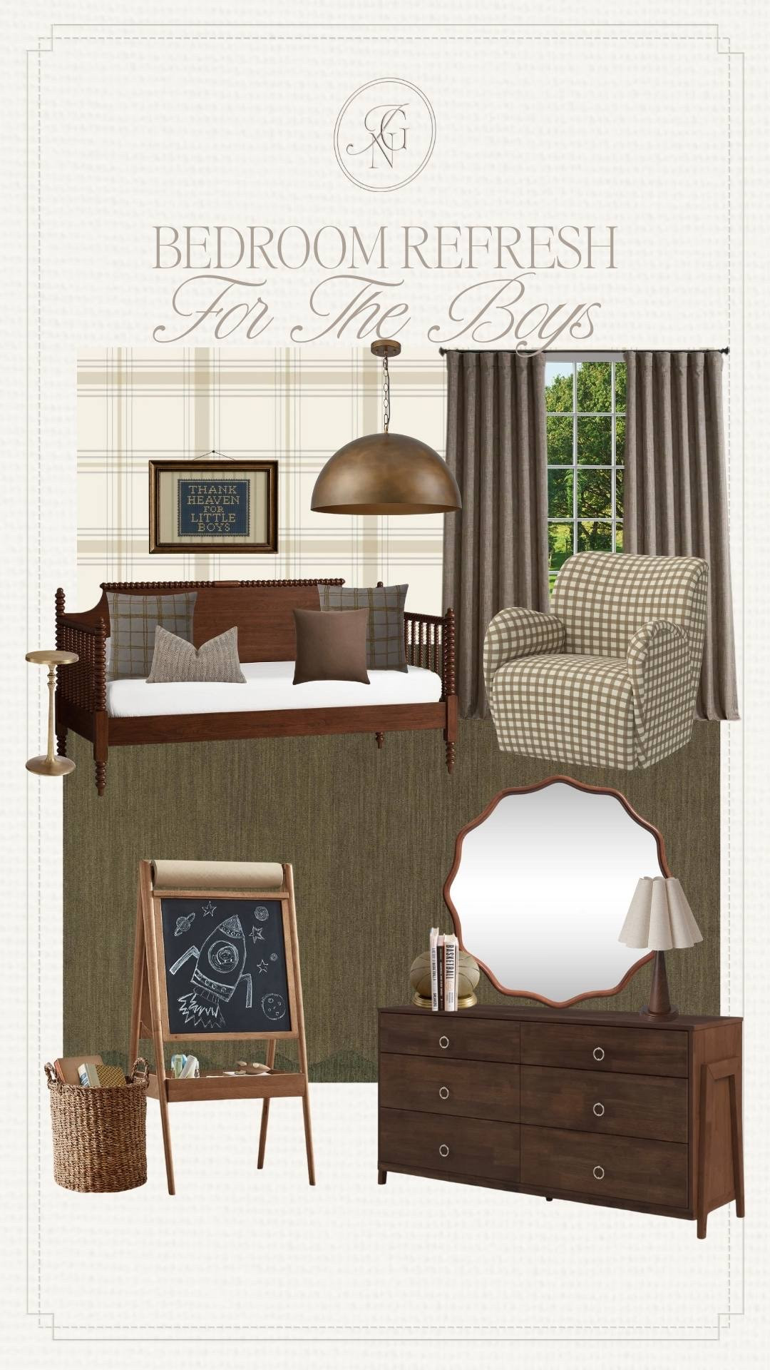 A cozy, timeless bedroom refresh for the boys 🤎 Warm wood tones, classic plaids, soft textures, and functional pieces that grow with them. Neutral kids bedroom ideas that feel elevated, intentional, and still playful.

#kidsbedroom #boysroomdecor #neutralhome #classicdecor #cozyhome #ltkhome

#LTKHome #LTKmomlife #LTKKids