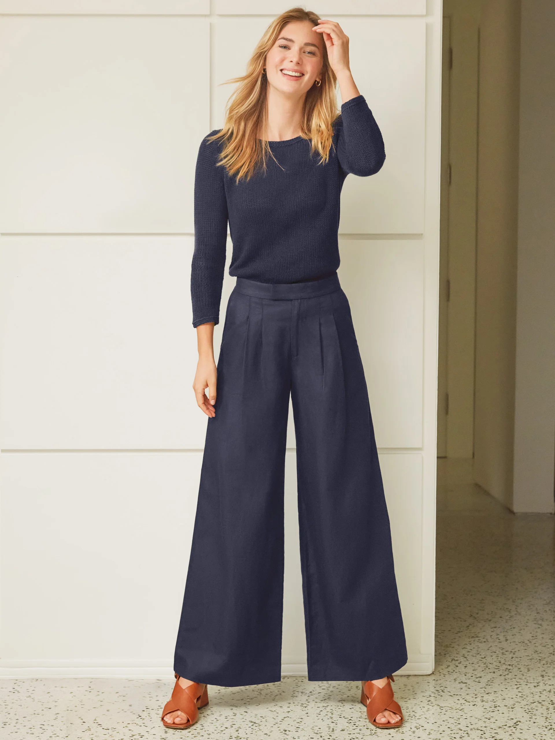 Amal Linen Blend Pants | J.McLaughlin