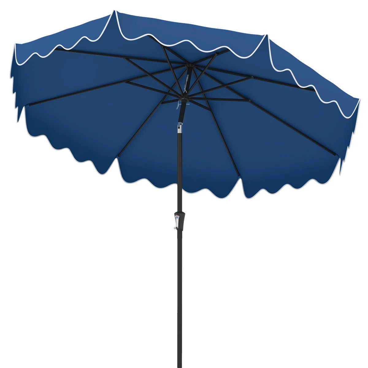 Arlmont & Co. 9 Ft Patio Umbrella 2-tier Market Table Umbrella With Sun-protective Canopy | Wayfair North America