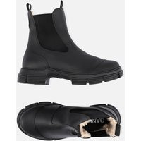 Ganni Women's Recycled Rubber/Fur Lined Chelsea Boots - Black - UK 4 | Coggles (Global)