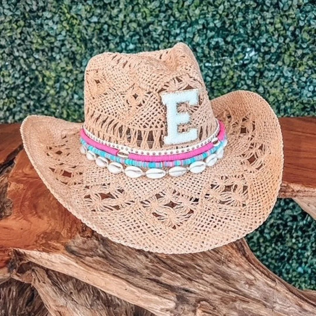 Straw Cowboy Hat Western Sun Hat for Women Boho Cowgirl Hat - Etsy | Etsy (US)