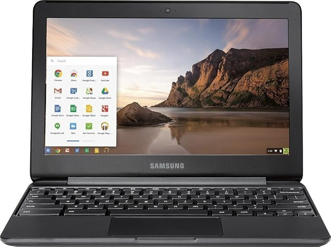 Samsung 11.6" Chromebook with Intel N3060 up to 2.48GHz, 4GB Memory, 16GB eMMC Flash Memory, Blue... | Amazon (US)