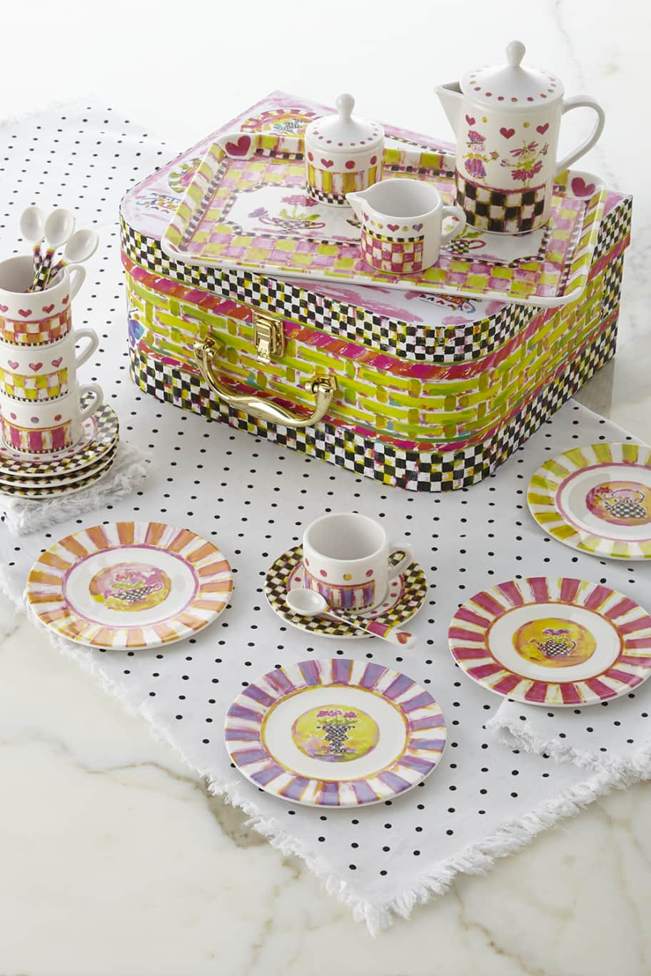 MacKenzie-Childs Tea Party Tea Set | Neiman Marcus