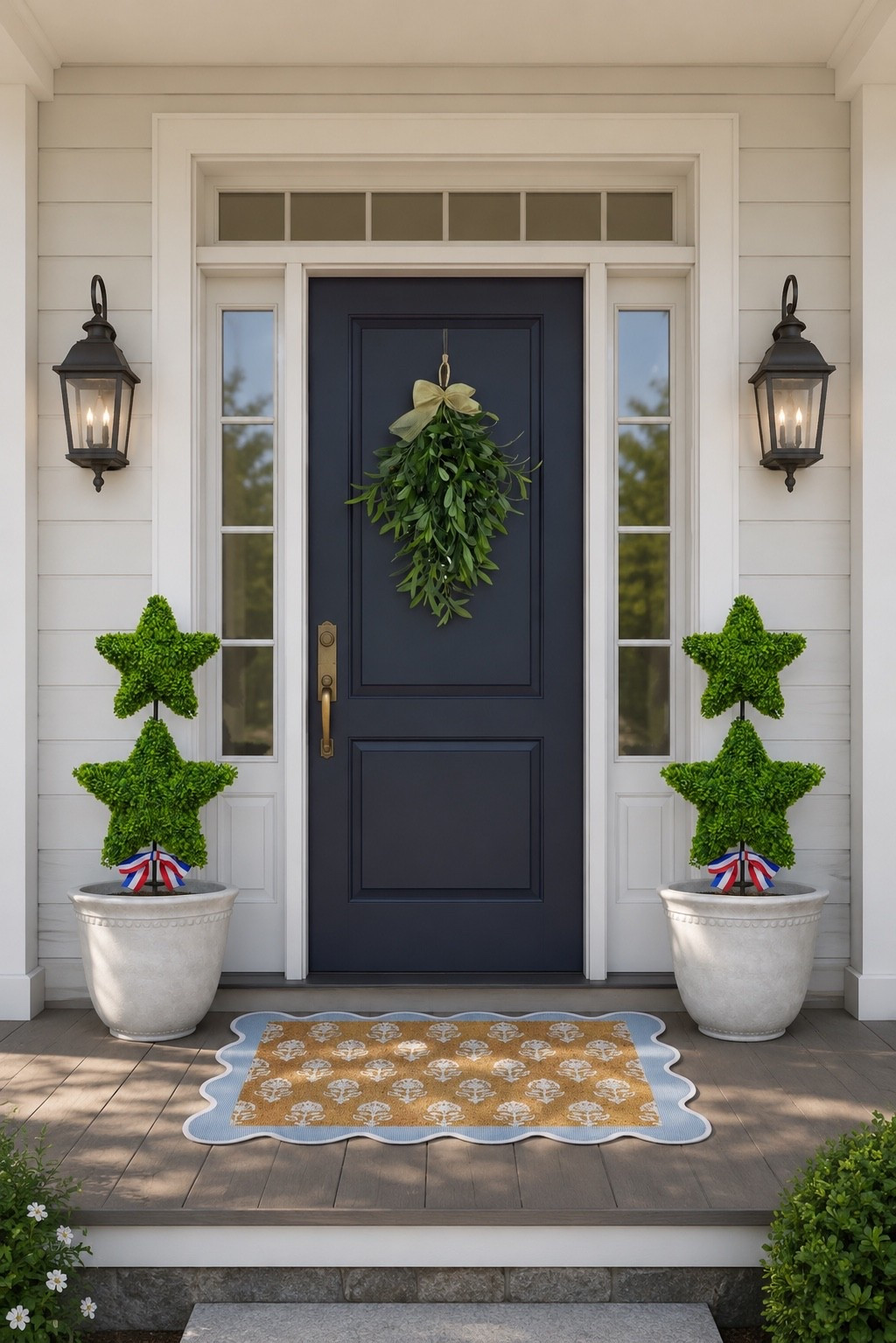 Love this front porch and it’s all from Walmart! The star topiaries will sell out quickly!

#LTKSeasonal #LTKSaleAlert #LTKHome