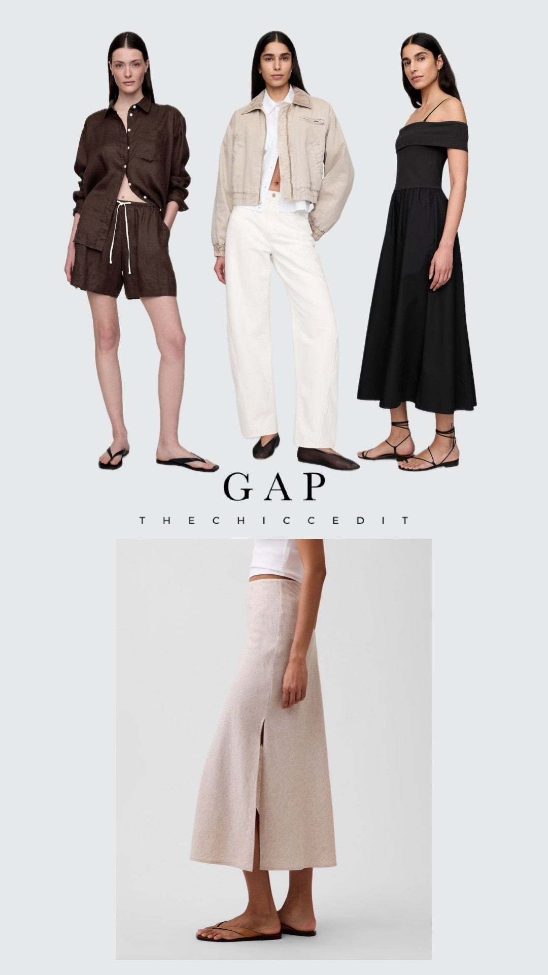 Shop the edit ✍🏻 Many items on sale 

#gap #dress #sandals #jacket #shorts denim skirt 

#LTKootd #LTKOver40 #LTKgrwm