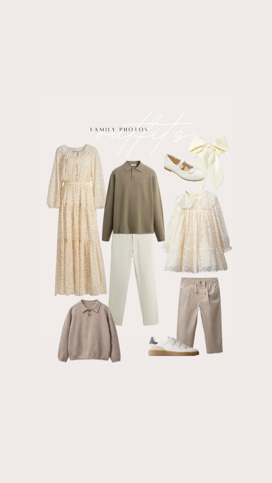 Family photos neutral combo. Looked so good in pictures! 

Correction*** my son actually wore the cream polo but have the Zara one too. Both great options 🤗

#LTKSeasonal #LTKStyleTip #LTKFamily
