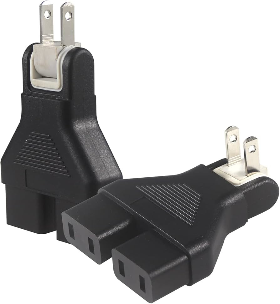 QIUCABLE 2-In-1 Swivel Ac Plug Adapter,Wall Outlet Splitter,2 Way Multi Extender,2Prong Foldable ... | Amazon (US)