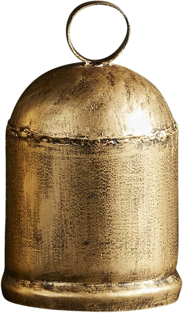47th & Main Holiday Rustic Bell Ornament, 4" Diameter, Gold | Amazon (US)