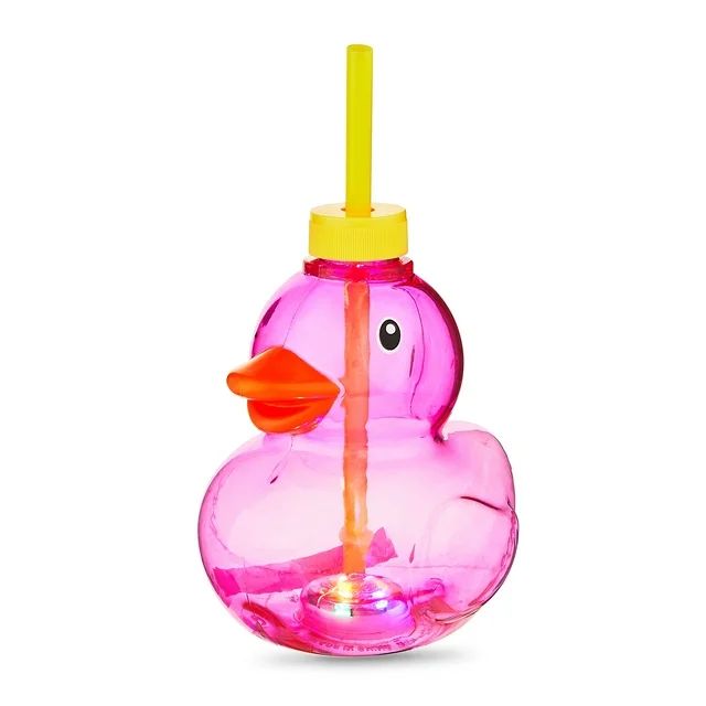 Easter Plastic Light-up Pink Duck Tumbler with Straw, by Way To Celebrate | Walmart (US)