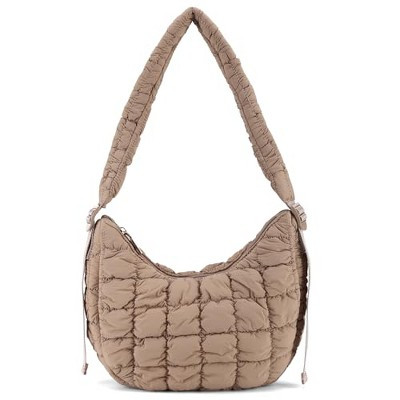 Generic Puffer Tote Bag for Women, Quilted Shoulder Carryall Bag Light | Target