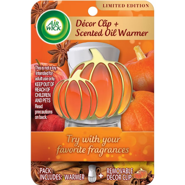 Air Wick Scented Oil Air Freshener - Gadget + Decor Clip - Pumpkin - 2ct | Target