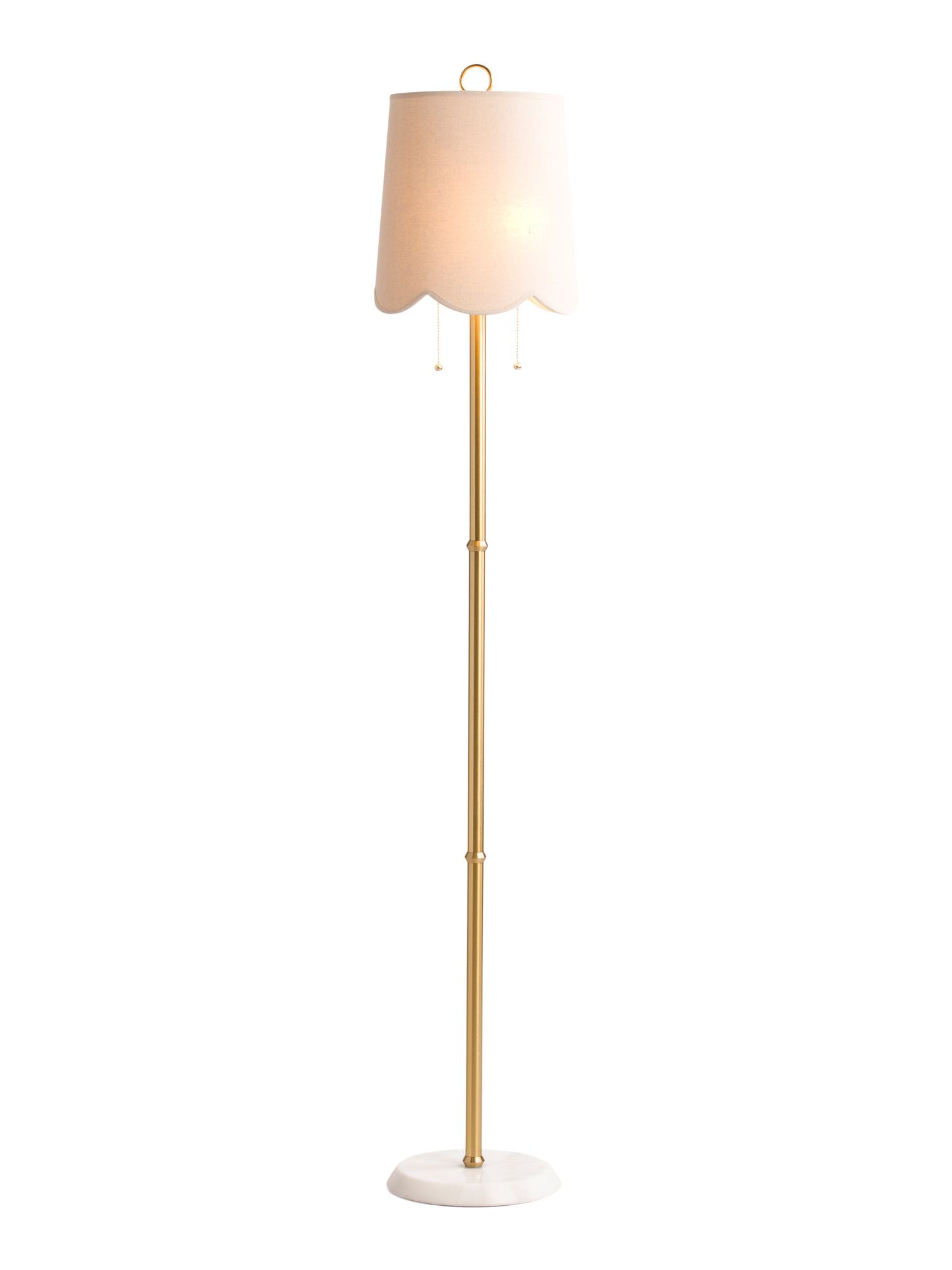 65in Floor Lamp With Scalloped Shade | Furniture & Lighting | Marshalls | Marshalls