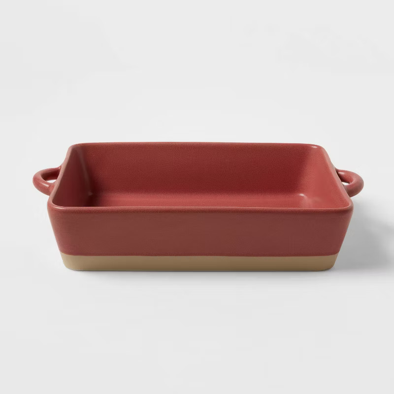 13" x 8" Stoneware Casserole Dish Brown - Threshold™ | Target