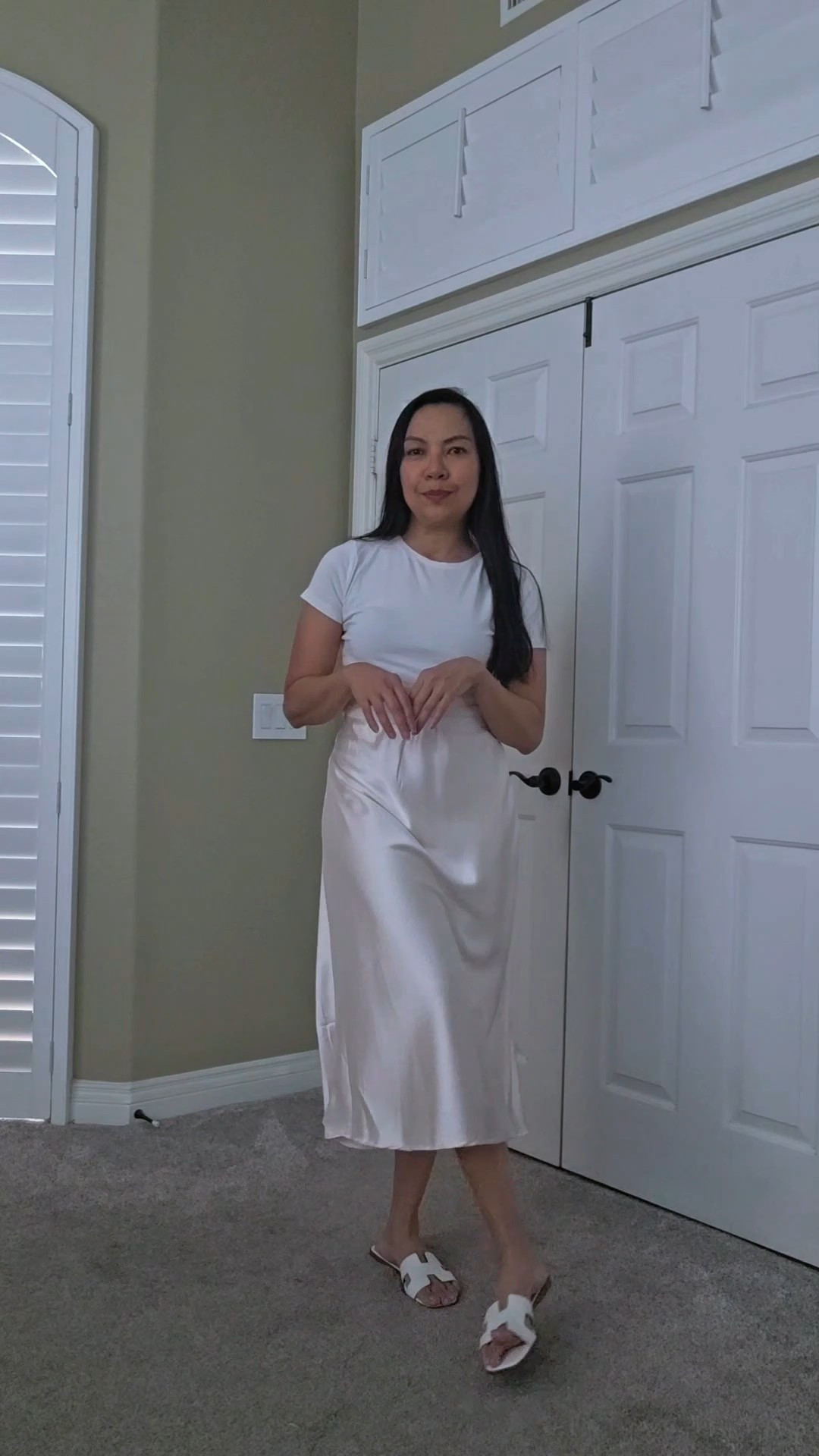 Spring fashion, satin skirt, workwear outfit

#LTKootd #LTKOver40 #LTKWorkwear