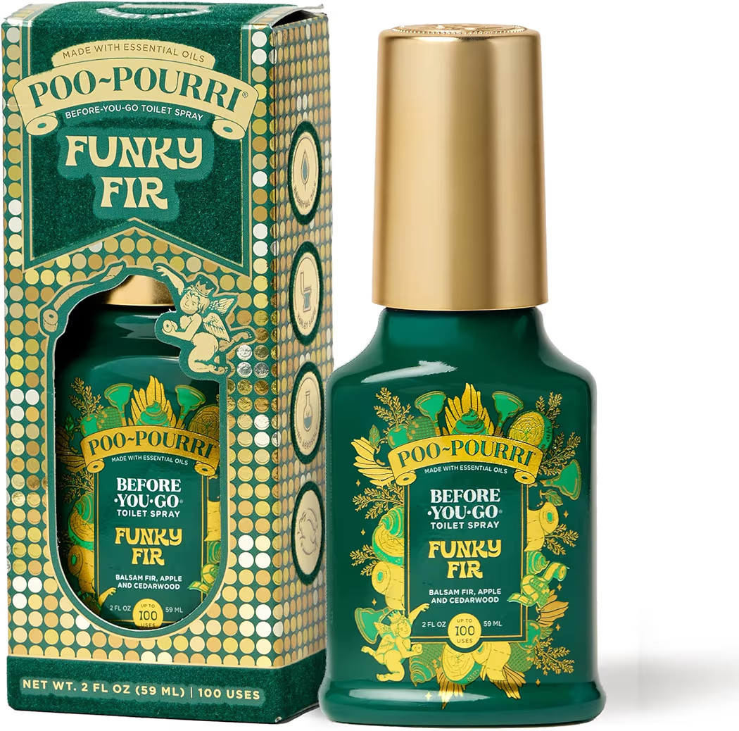 Poo-Pourri Holiday Before-You-Go Toilet Spray, Funky Fir, 2 Fl Oz – Balsam Fir, Apple and Cedar... | Amazon (US)