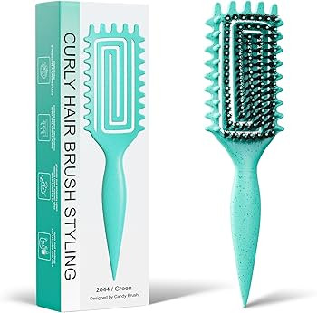 Curly Hair Brush, Curl Defining Brush with Soft Boar Bristles Detangling Tangled Glides, Wide-Tee... | Amazon (US)