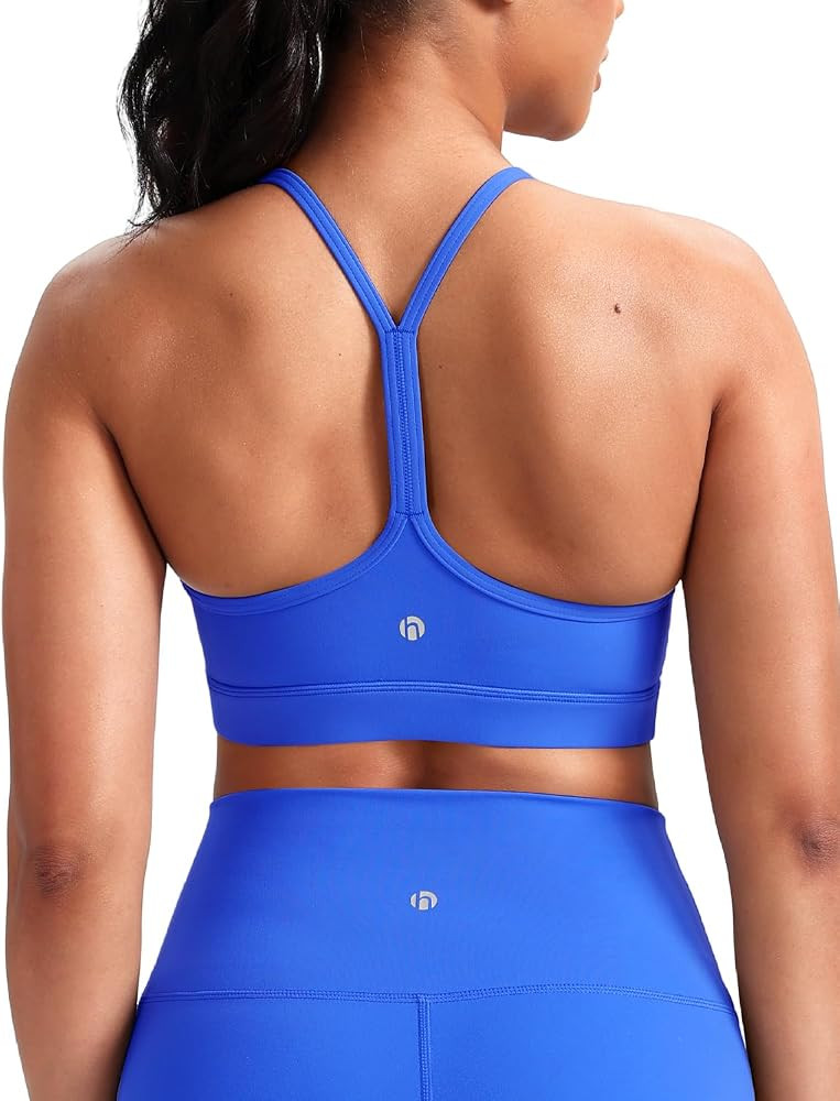HeyNuts to Freest Womens Y Back Sports Bra, Spaghetti Strap Racerback Low Impact Workout Yoga Top... | Amazon (US)