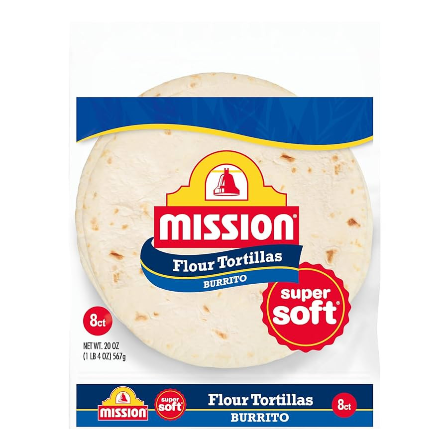 Mission Burrito Flour Tortillas, Large Size, 8 Count, Trans Fat Free | Amazon (US)