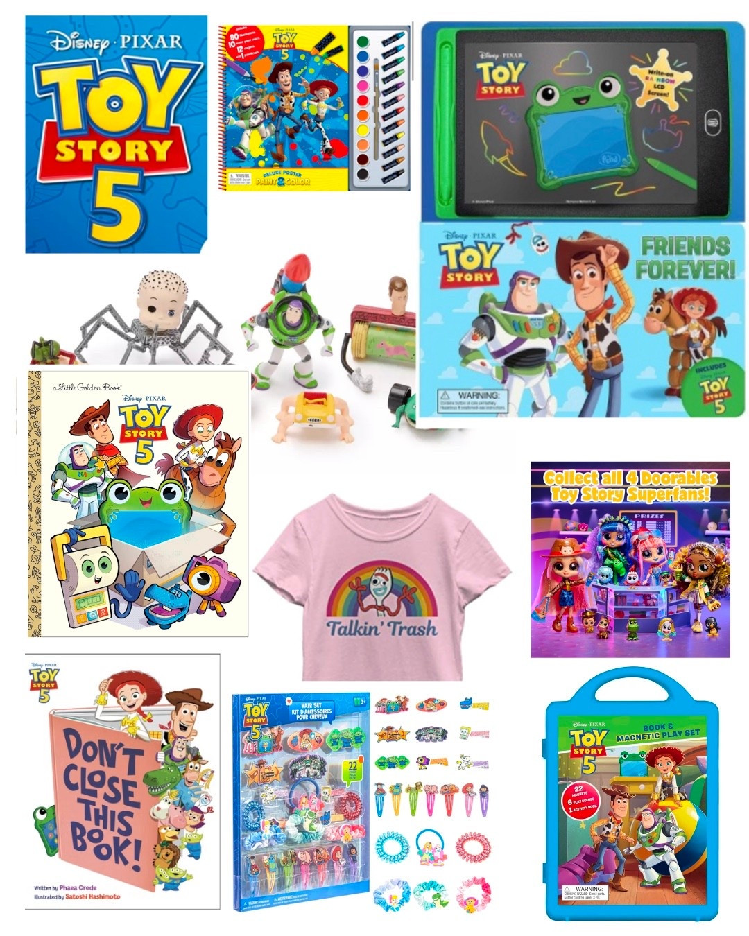 Disney Pixar Toy Story 5 Merch!
Books, coloring, stickers, figures, Lily Pad, dolls, clothes, plushies, hair accessories, magnets, and more! 

#LTKstorytime #LTKKids #LTKmomlife