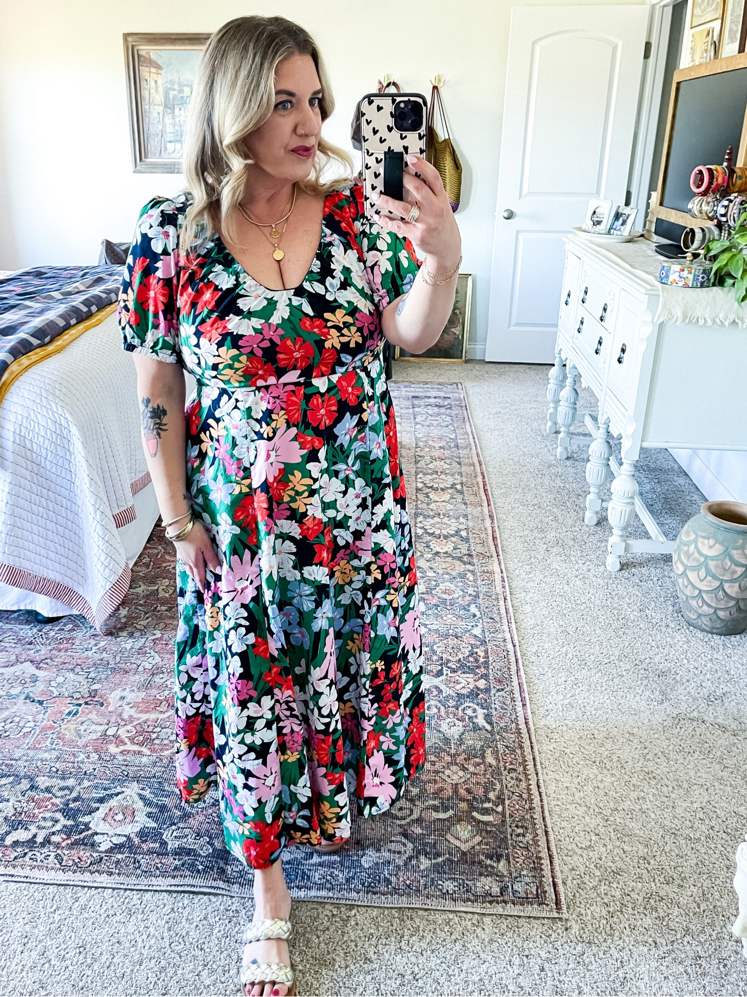 50% off site wide at Old Navy, including this puff sleeve midi swing dress. Easter dress. Spring dress. 

#LTKover40 #LTKmidsize #LTKSeasonal