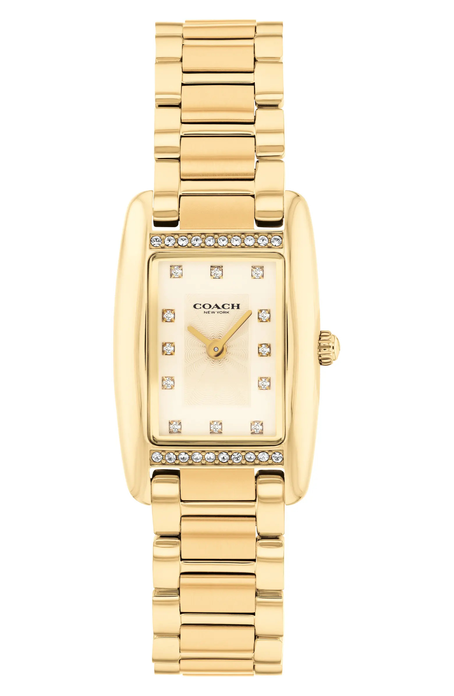 COACH Reese Crystal Rectangular Bracelet Watch, 20mm | Nordstrom | Nordstrom
