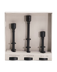 Set Of 3 Taper Candle Holders | TJ Maxx