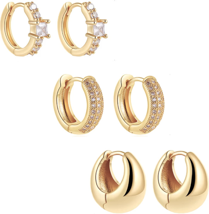Dainty Huggie Hoop Earrings -3 Pairs | Nordstrom