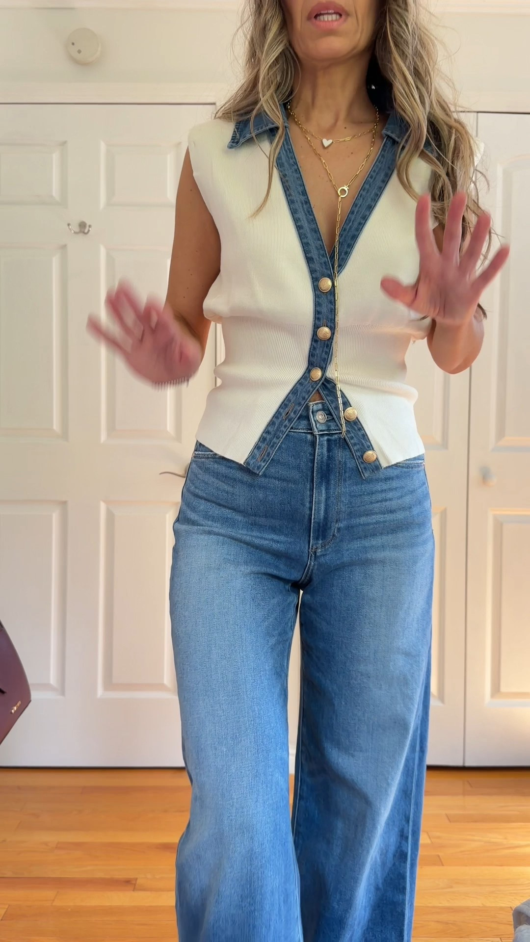 Sz S in top - Use my discount code justglow011_12 for 12% off
Sz 27 jeans
I’m 5’5” 122 lbs 

Kitten heels are true to size

Oxblood bag is gorgeous color!



#LTKSeasonal #LTKFindsUnder50 #LTKFindsUnder100