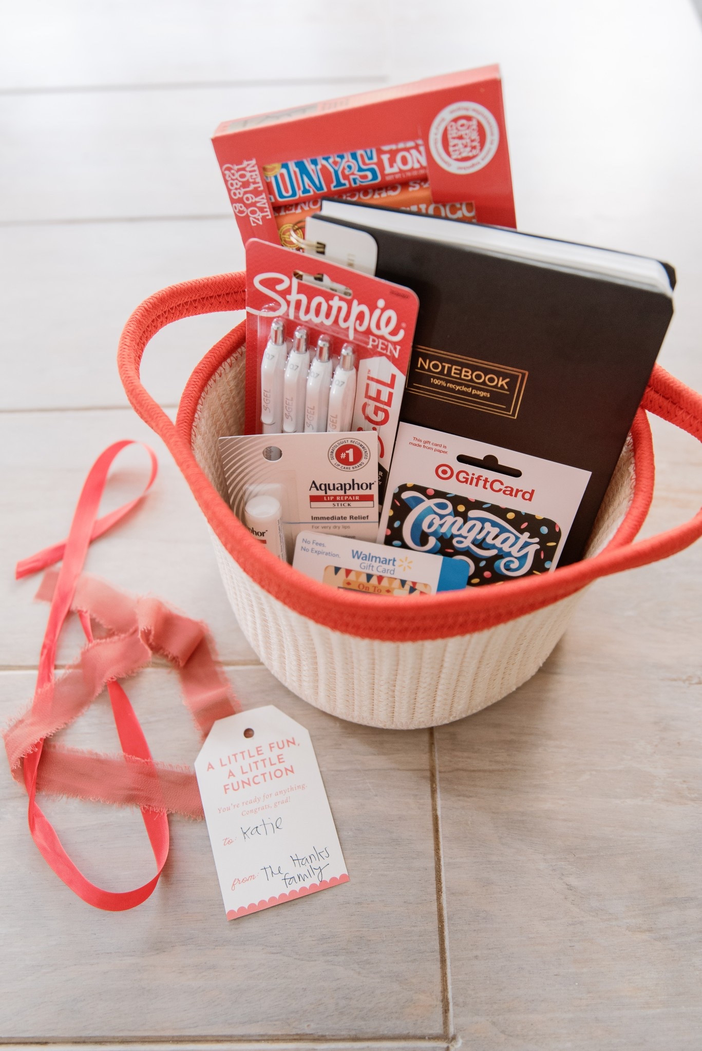 The perfect graduation gift—cute, useful, and fully customizable! I pulled together these essentials (plus Walmart and Target gift cards!) to make a thoughtful basket any high school or college grad will love. Add your own gift card amounts, print the free gift tag, and wrap it up in cellophane. So easy and guaranteed to be appreciated!

#LTKSeasonal #LTKFindsUnder100 #LTKFamily