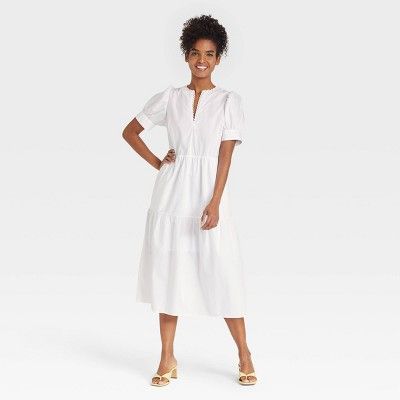 Women's Puff Short Sleeve Lace Dress - Who What Wear™ | Target