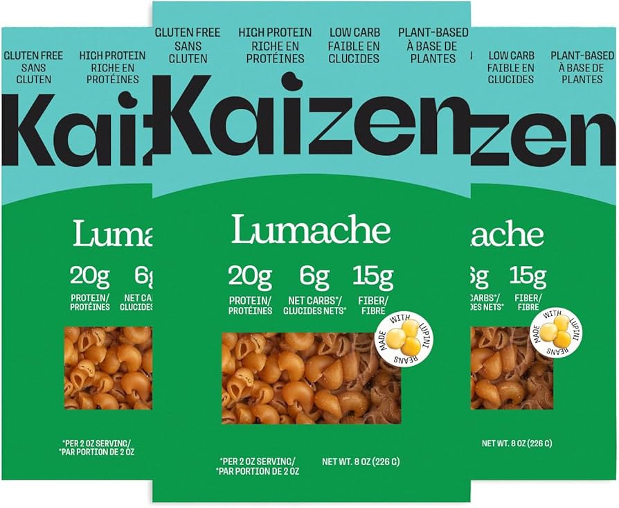 Kaizen Low Carb Keto Pasta Lumache - High Protein (20g), Gluten-Free, Keto-Friendly (6g Net), Pla... | Amazon (US)