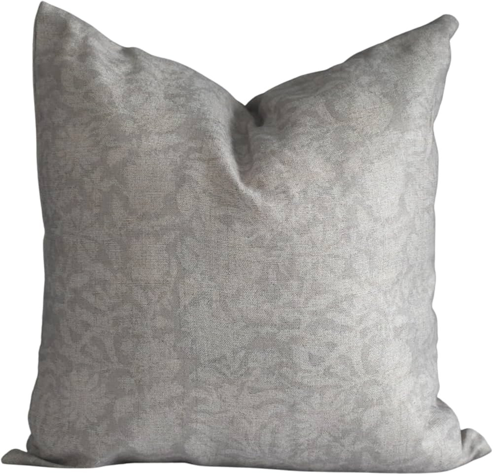 Block Print Pattern Floral Throw Pillow Covers for 2023 Winter, Christmas, and Spring Seasonal Ho... | Amazon (US)