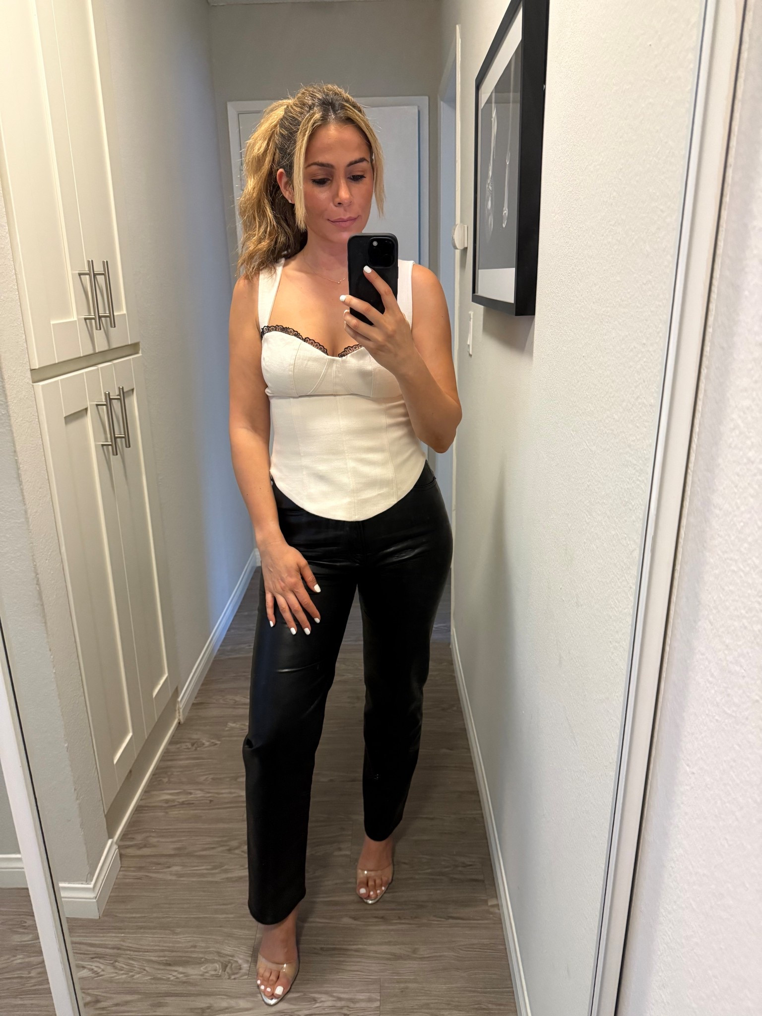 Reformation bustier top with Agolde pants. The top also comes in black  

#LTKSummerEdit #LTKOver40 #LTKSaleAlert