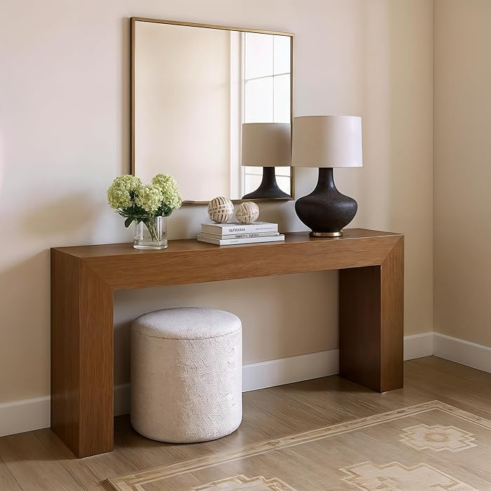 Plank+Beam Grand Console Table, 66 Inch Modern Solid Wood Sofa Table, Narrow Entryway Table for H... | Amazon (US)