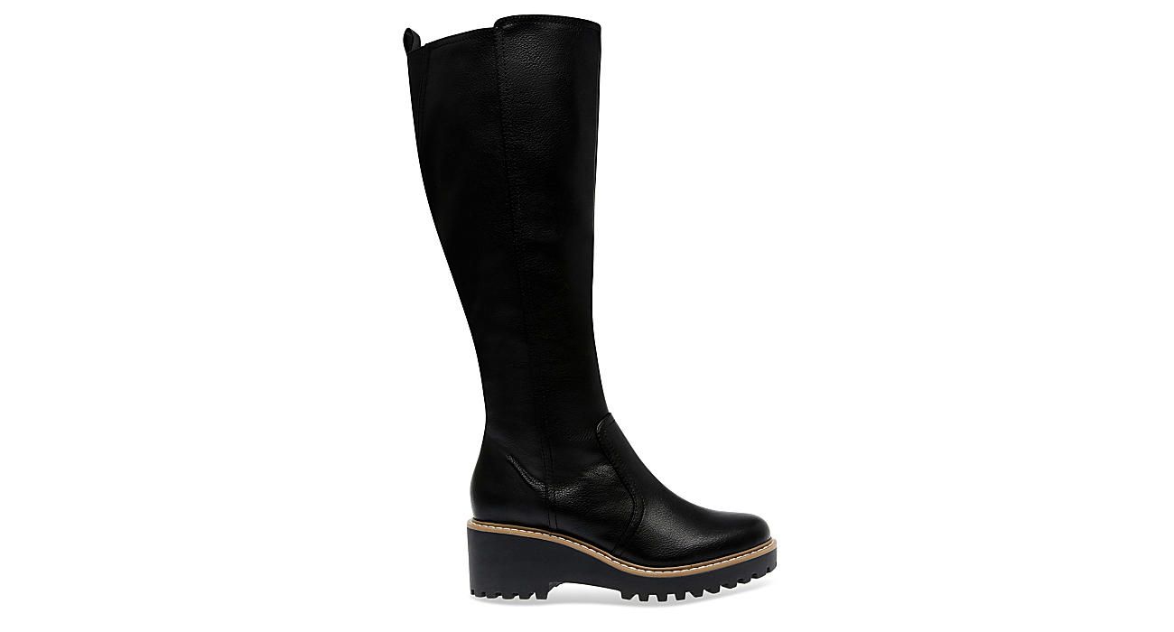 Dv By Dolce Vita Womens Rhory Tall Wedge Boot - Black | Rack Room Shoes