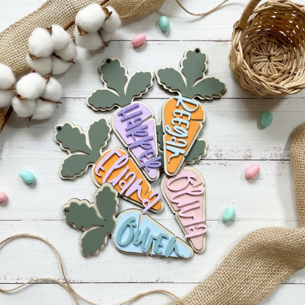Personalized Easter basket tags make baskets feel extra special. These custom carrot name tags are laser cut from birch and layered with colorful acrylic for a sweet little 3D detail. Perfect for Easter baskets, gift bags, or spring decor—and they can be reused year after year.

Shop the personalized carrot Easter basket tags here.

#LTKKids #LTKSaleAlert #LTKSpringSale