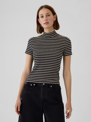 Modern Rib Mockneck T-Shirt | Gap (US)