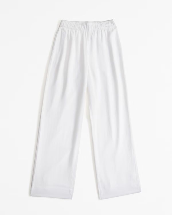 Women's Linen-Blend Pull-On Pant | Women's Bottoms | Abercrombie.com | Abercrombie & Fitch (UK)