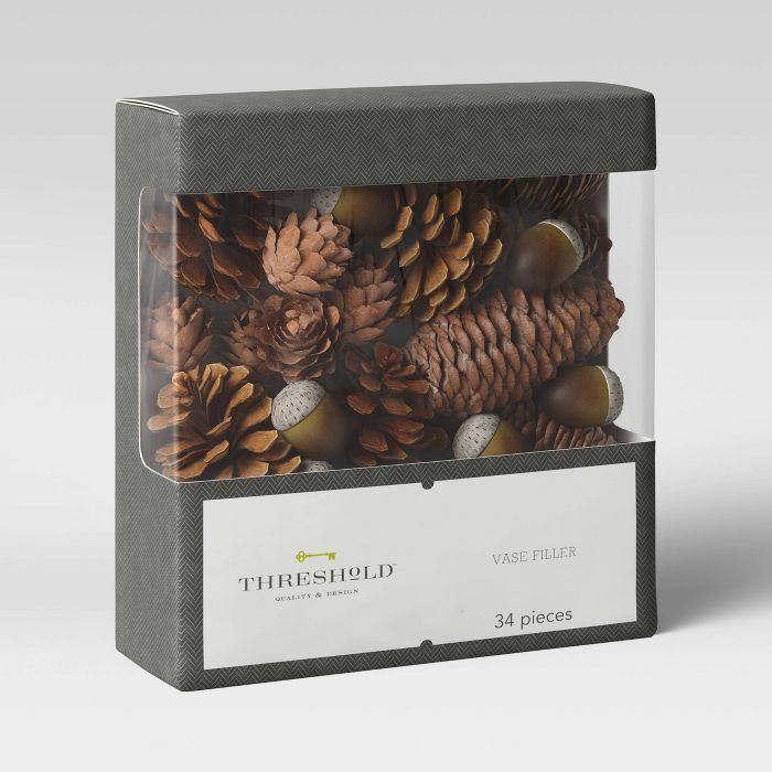 Acorn and Pinecone Vase Filler Brown - Threshold&#8482; | Target