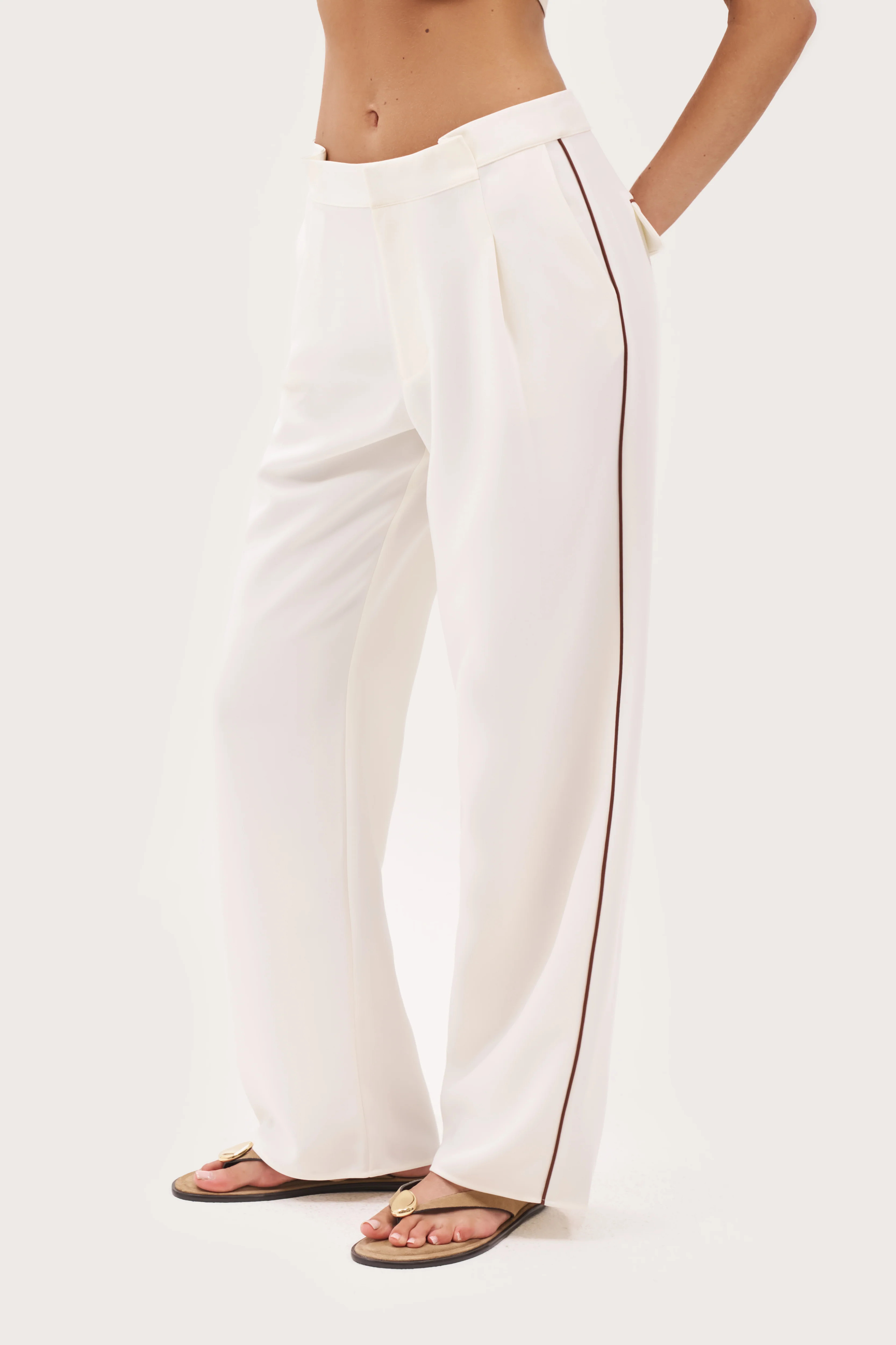 Resort Piped Trousers - Off White | Maebe