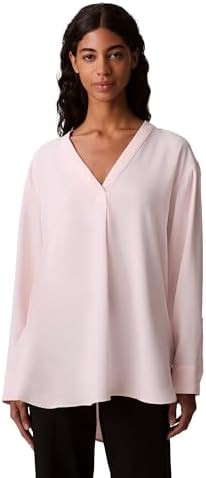Calvin Klein Jeans Women's Relaxed V Neck Blouse | Amazon (US)