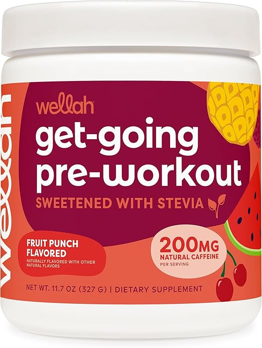 Wellah Get-Going Pre-Workout Drink Mix (Fruit Punch Flavored, 30 Servings) - with Citrulline Mala... | Amazon (US)