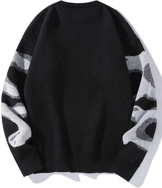 ZAFUL Halloween Sweaters for Mens Skeleton Sweater Crew Neck Vintage Y2K Knit Pullover Unisex Swe... | Amazon (US)