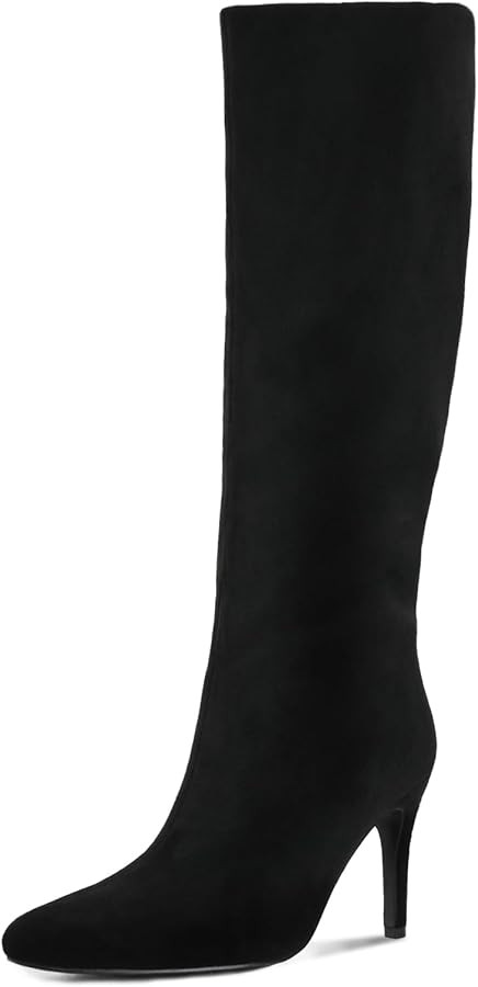 Shoe'N Tale Women's Knee High Boots Pointed Toe Stiletto High Heel Long Boots Side Zipper Tall Bo... | Amazon (US)