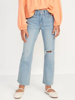 High-Waisted Built-In Tough Ripped Flare Jeans for Girls | Old Navy (US)