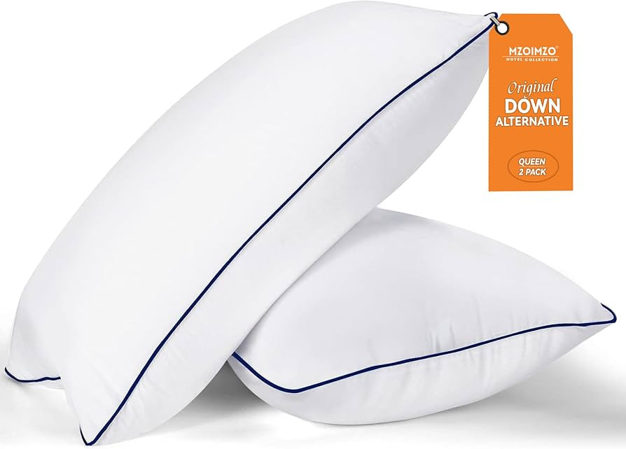 MZOIMZO Bed Pillows for Sleeping- Medium Soft, Queen Size Set of 2, Cooling Hotel Quality for Bac... | Amazon (US)